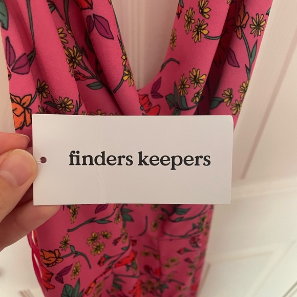 Anthropologie Finders Keepers Floral Pink Jumpsuit Medium 6 - Picture 5 of 6